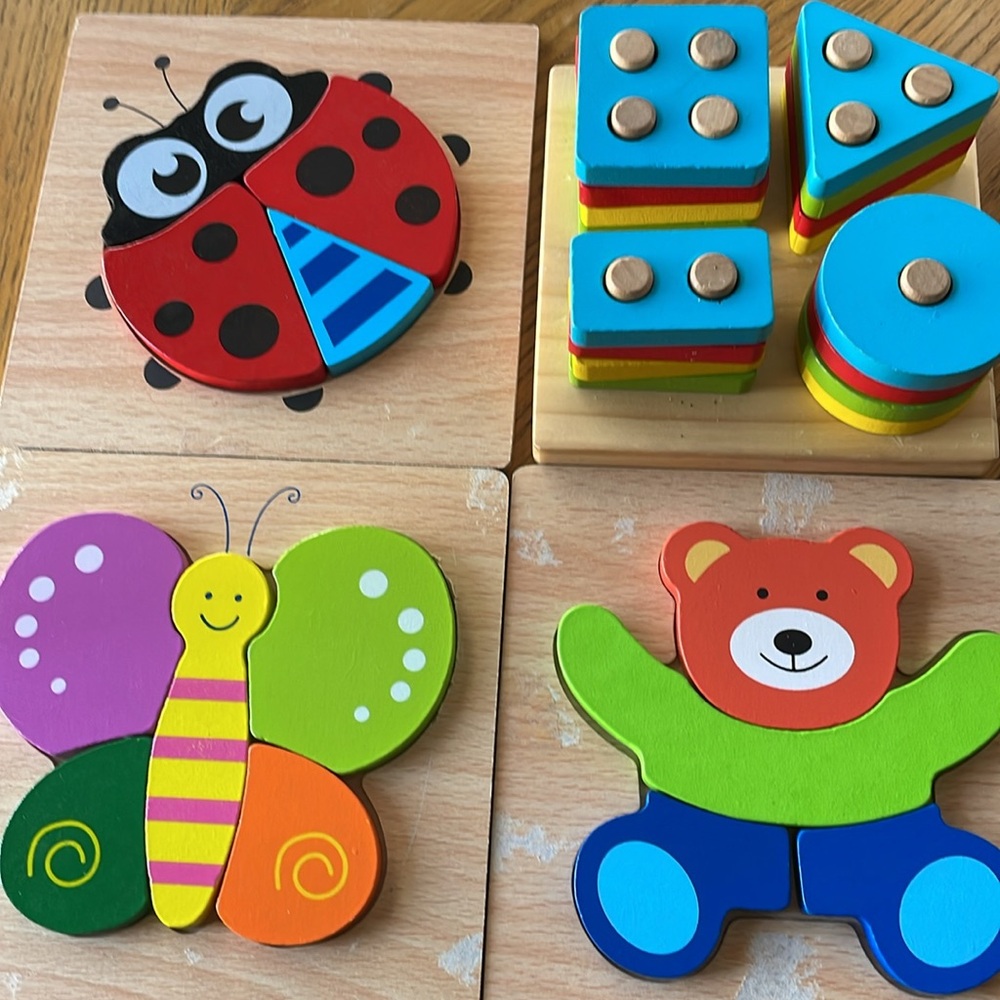 Wooden Puzzles for Kids Ages 1+